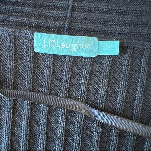 J McLaughlin Addilyn Women's Navy Open-Front Cardigan S navy blue ribbed light - Picture 11 of 12